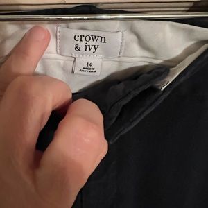 Crown & Ivy Navy Capri Size 14